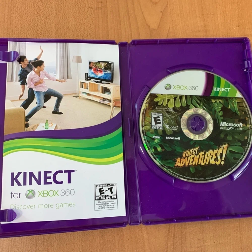 Xbox 360 Kinect Adventures dvd video games
